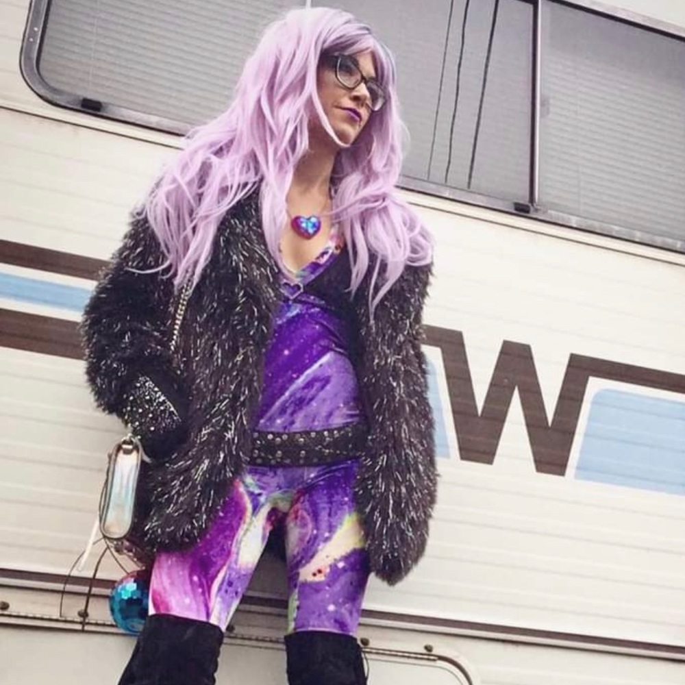 Nasty Gal Sparkle Fur Coat Dress Up Halloween